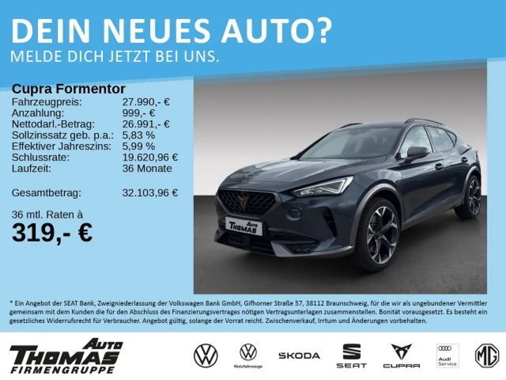 Cupra Formentor 4Drive 2.0 TSI DSG VZ