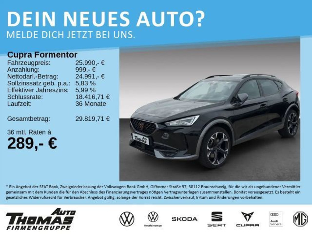 Cupra Formentor 2.0 TSI DSG VZ