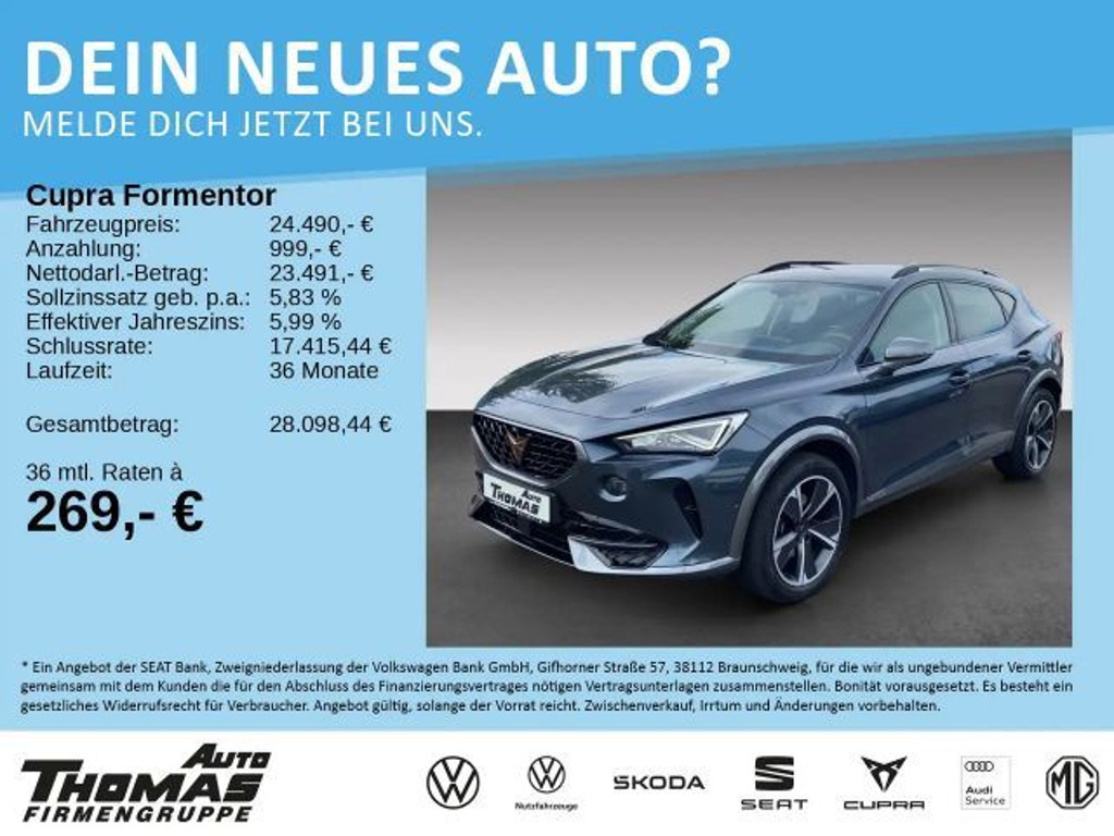 Cupra Formentor 4Drive 2.0 TSI DSG