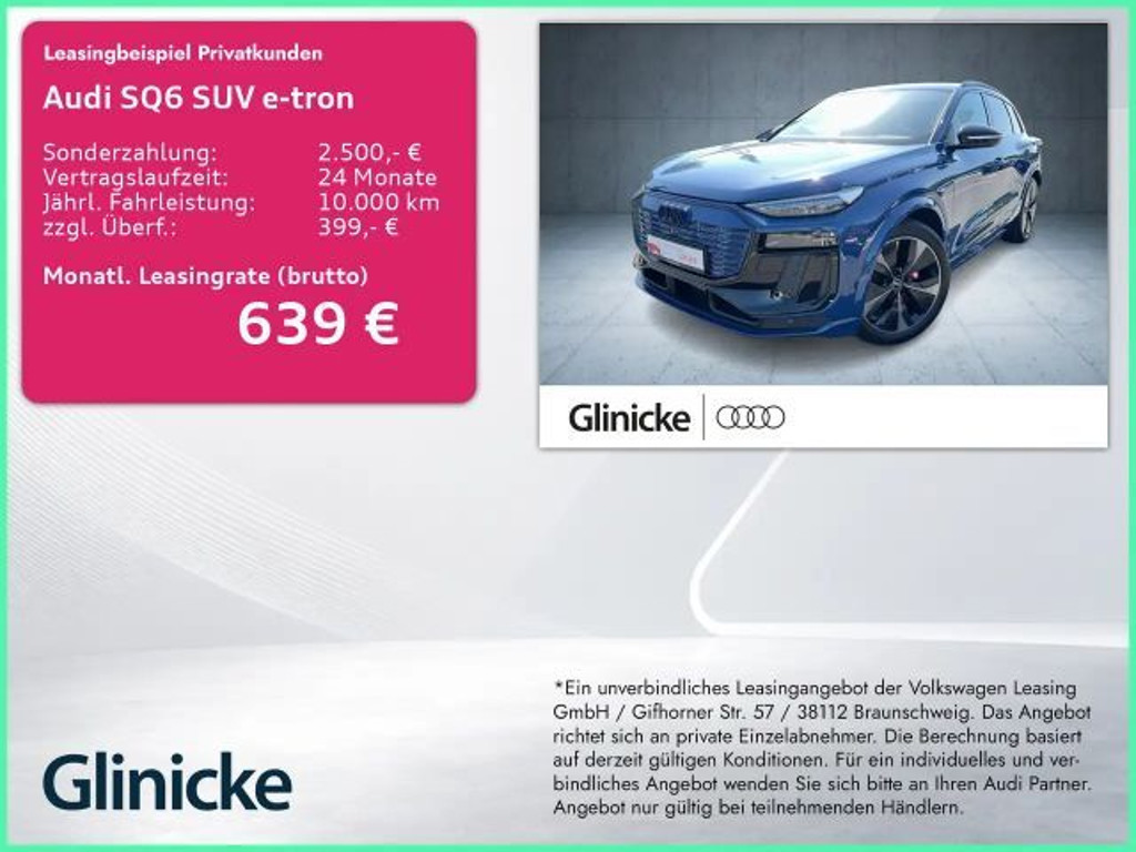Audi SQ6 e-tron AHK/W-Pumpe/Luft/OLED/B&O/LHZ/21"
