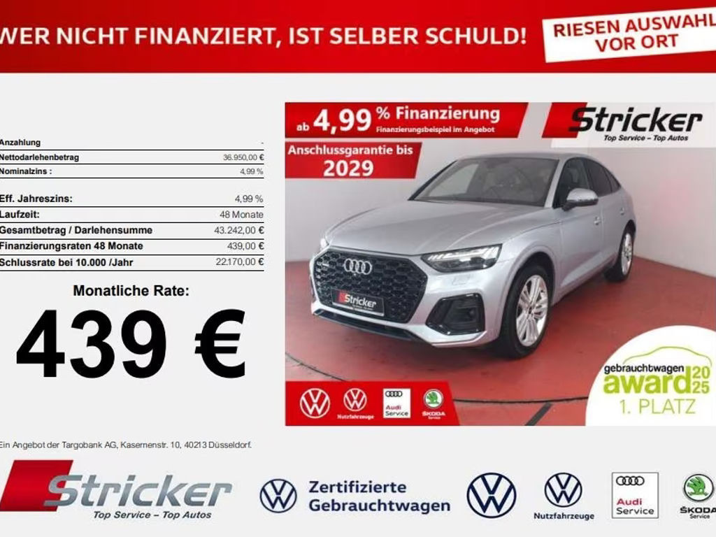 Audi Q5 Sportback Quattro S-Line 40 TDI