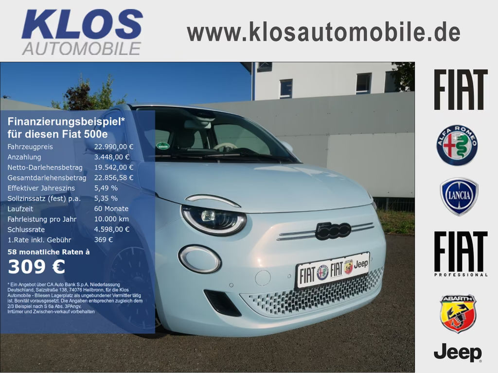 Fiat 500e by Bocelli 42 kWh