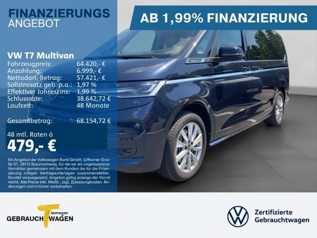 Volkswagen Multivan Style eHybrid Lang T7
