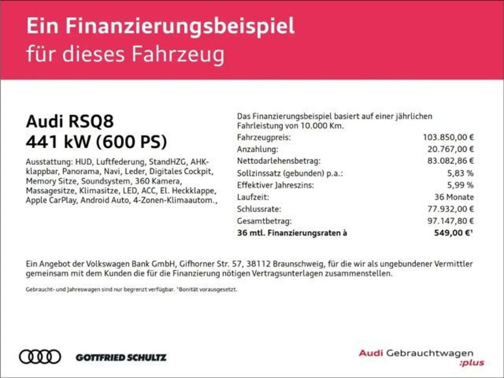 Audi RS Q8 Quattro 4.0 TFSI