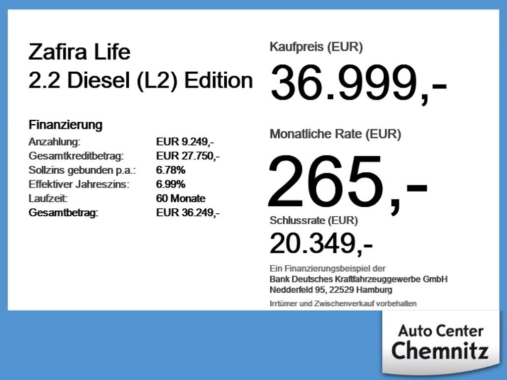Opel Zafira Life