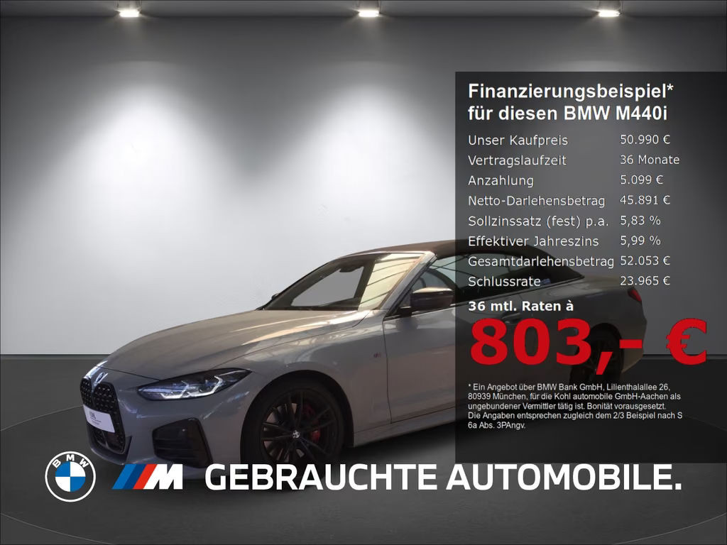 BMW M440 M-Sport xDrive Cabrio M440i