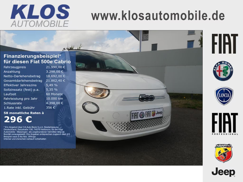 Fiat 500e 42 kWh