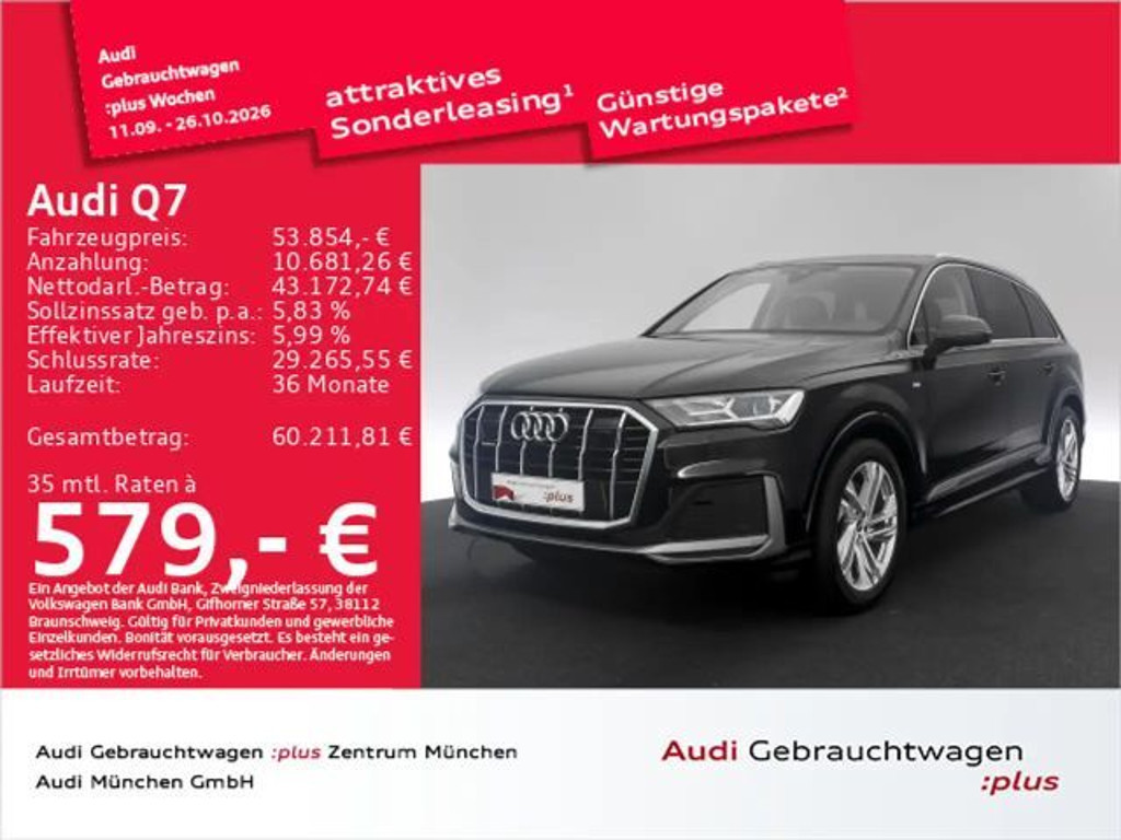 Audi Q7 Quattro S-Line 50 TDI