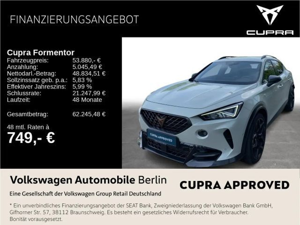 Cupra Formentor 4Drive VZ5 2.5 TSI DSG
