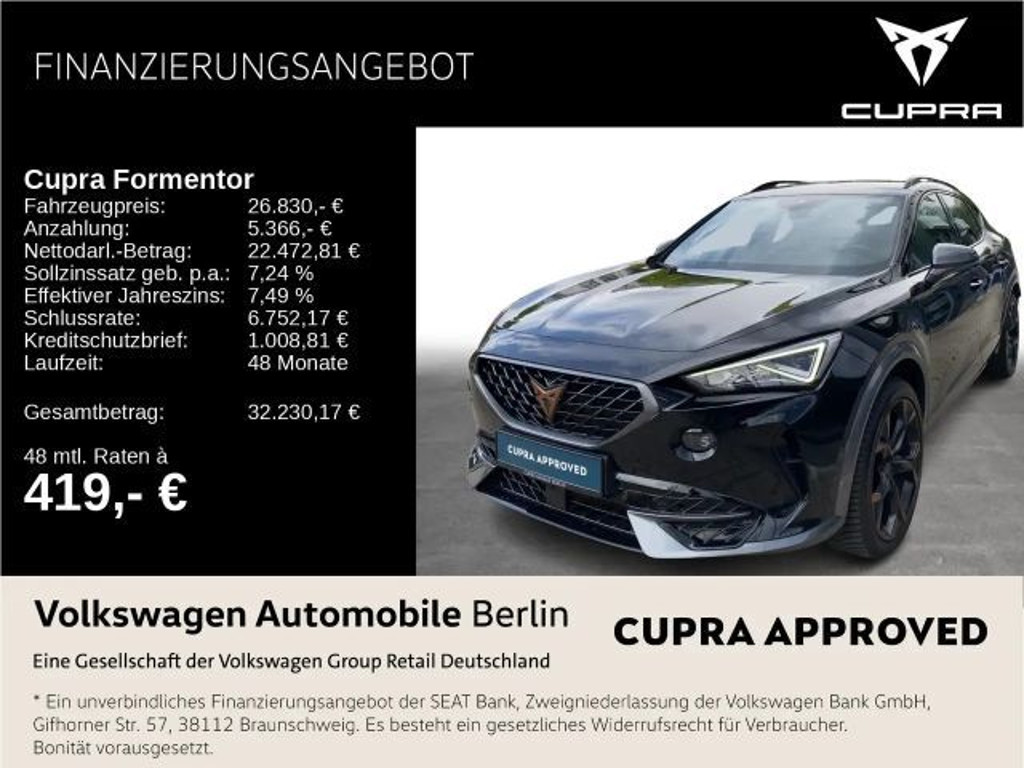 Cupra Formentor 2.0 TSI DSG VZ