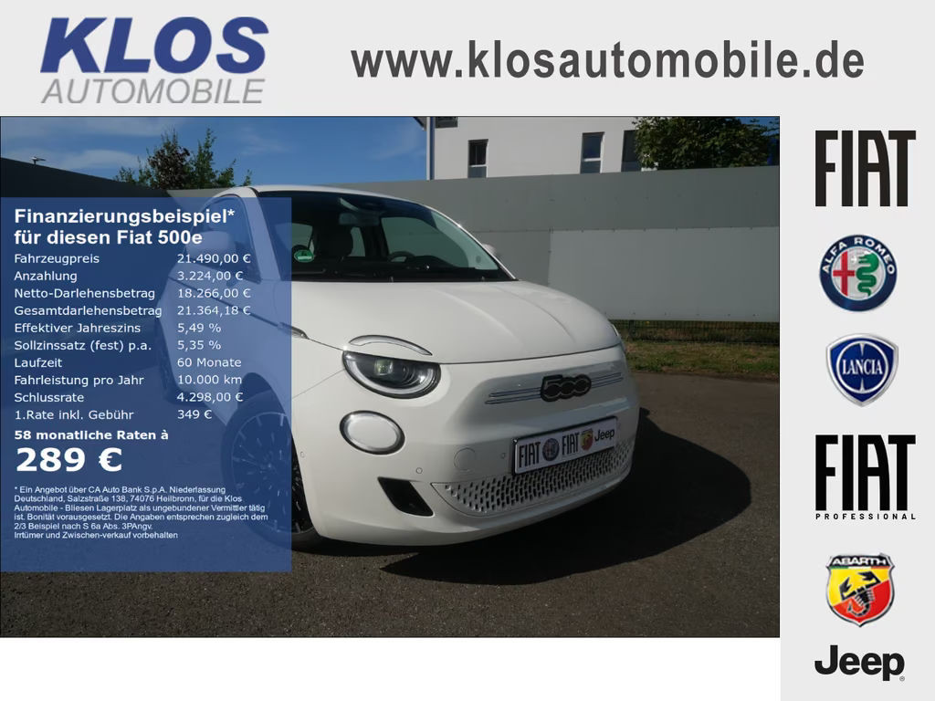 Fiat 500e by Bocelli 42 kWh