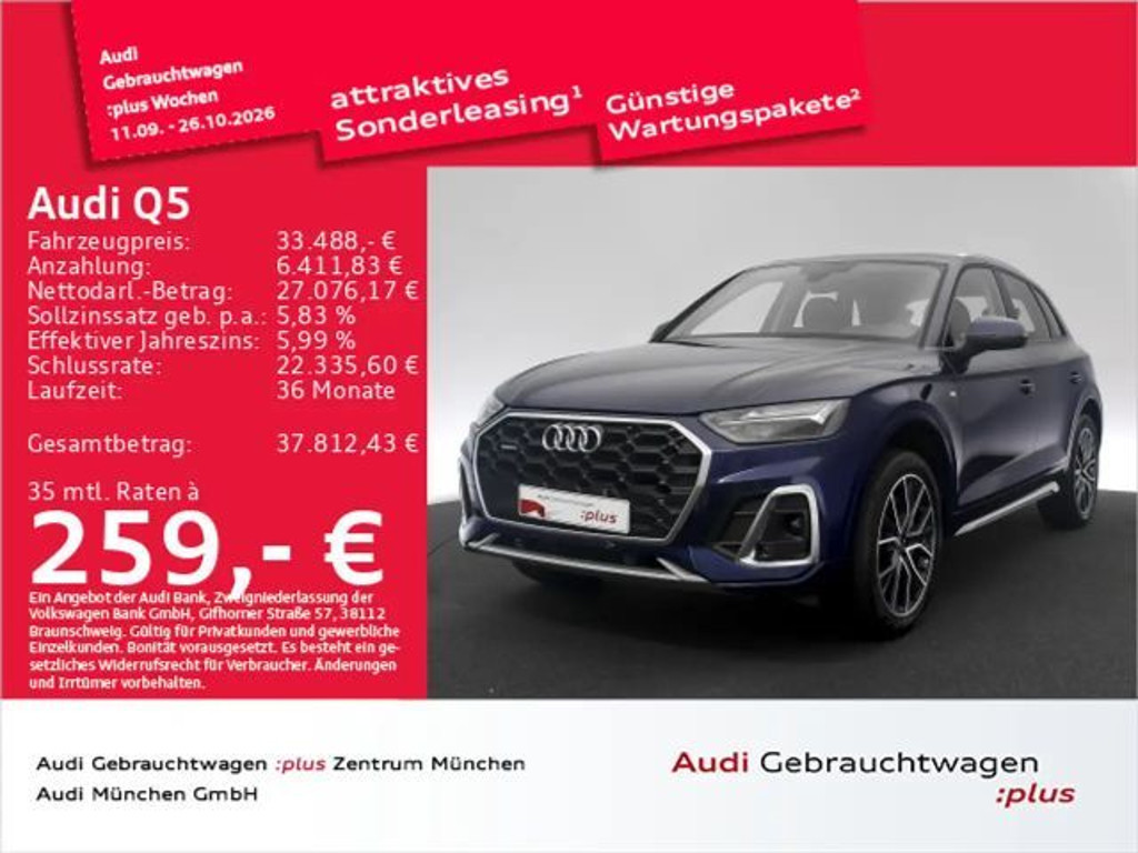 Audi Q5 Quattro S-Line S-Tronic Hybride 55 TFSI