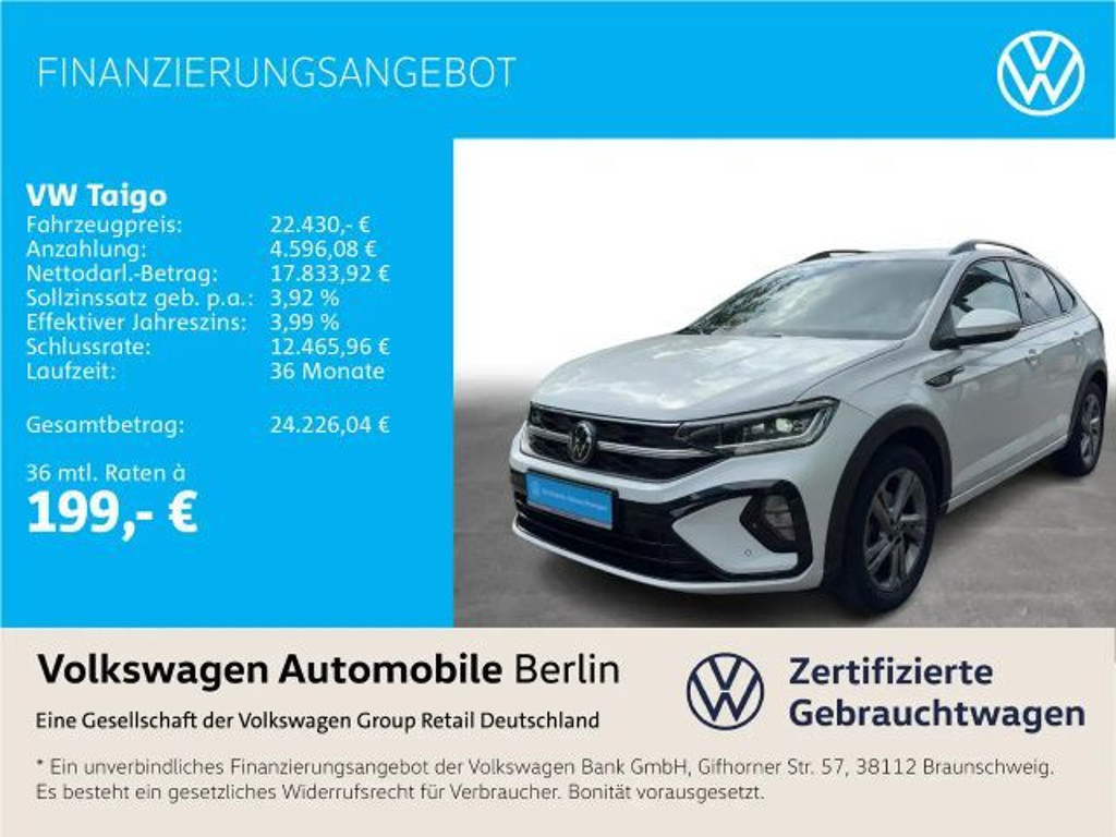 Volkswagen Taigo DSG R-Line 1.5 TSI