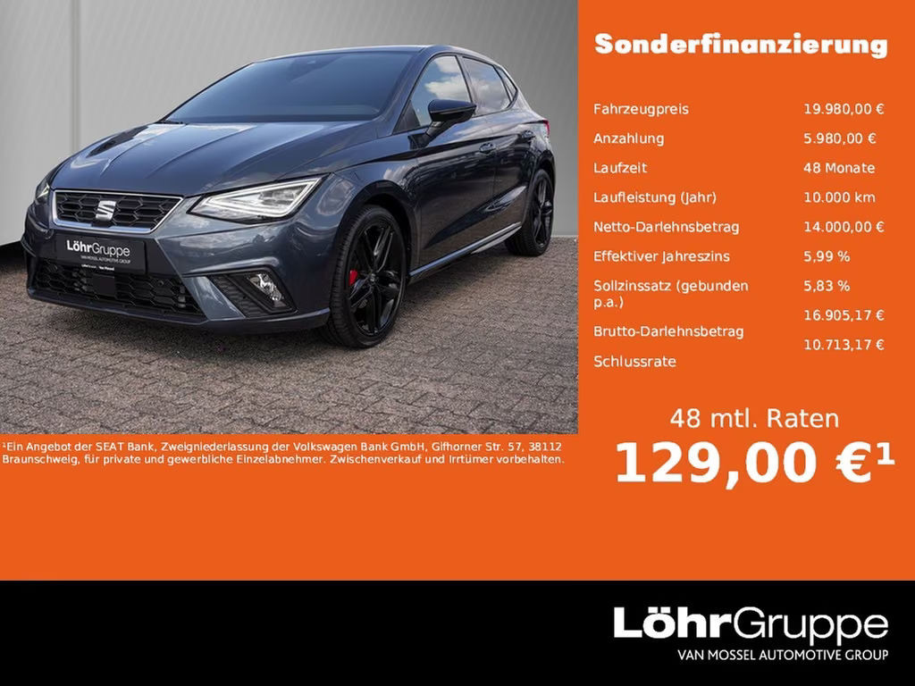 Seat Ibiza FR-lijn 1.5 TSI Black DSG