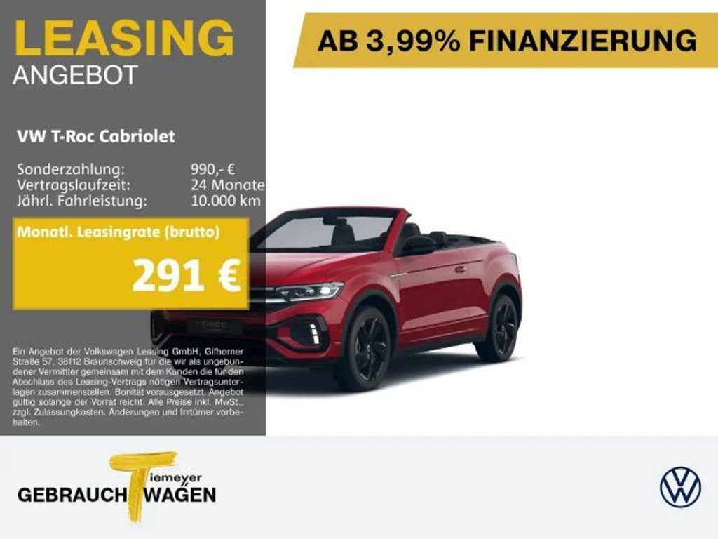 Volkswagen T-Roc DSG Cabriolet R-Line 1.5 TSI