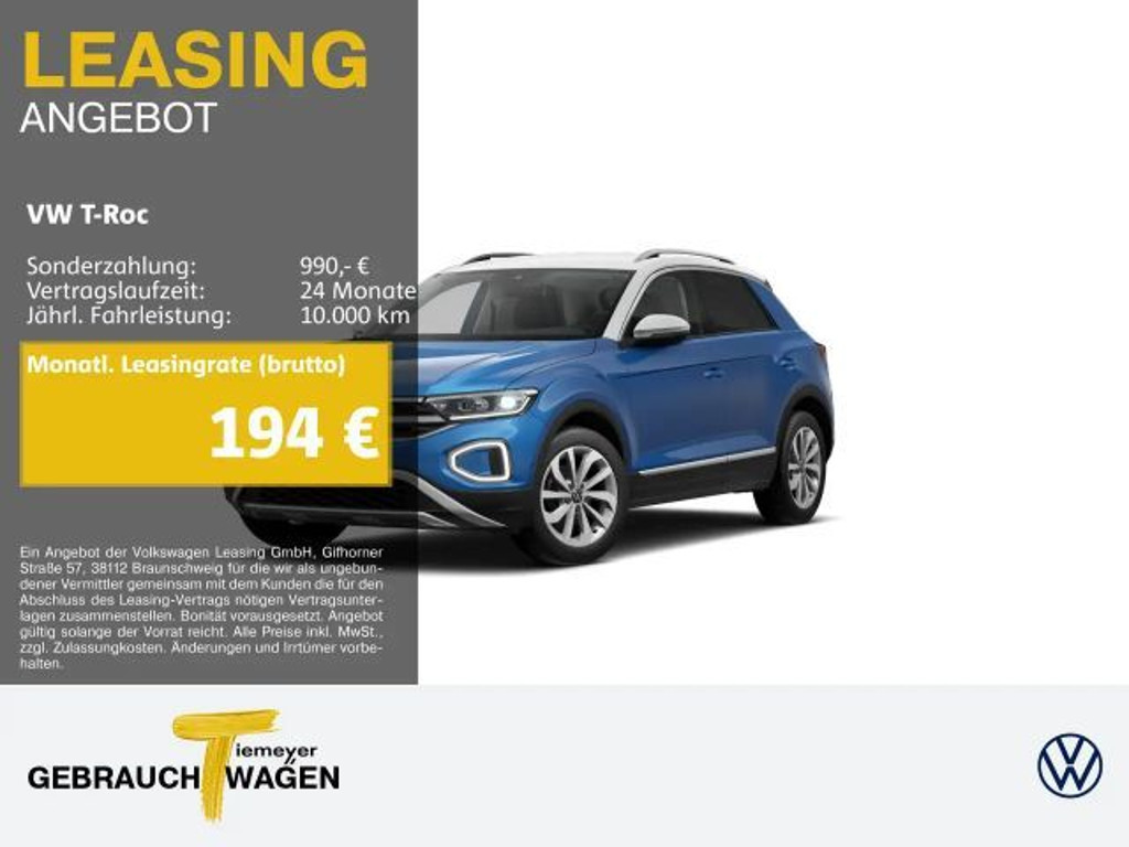 Volkswagen T-Roc Style 2.0 TDI