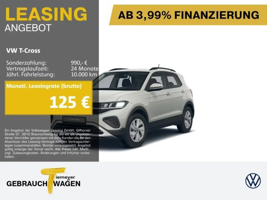 Volkswagen T-Cross Life 1.0 TSI