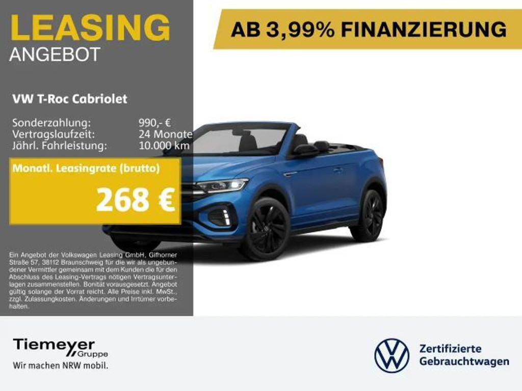 Volkswagen T-Roc DSG Cabriolet R-Line 1.5 TSI