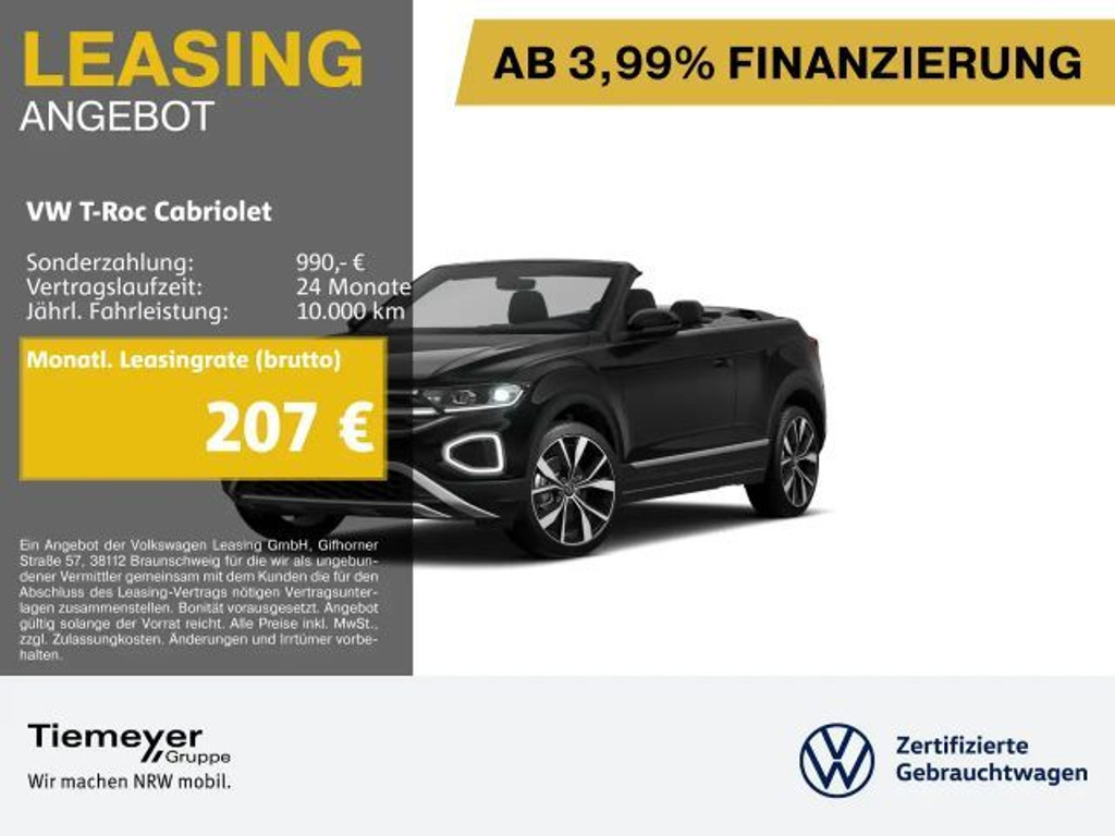 Volkswagen T-Roc Style Cabriolet 1.0 TSI