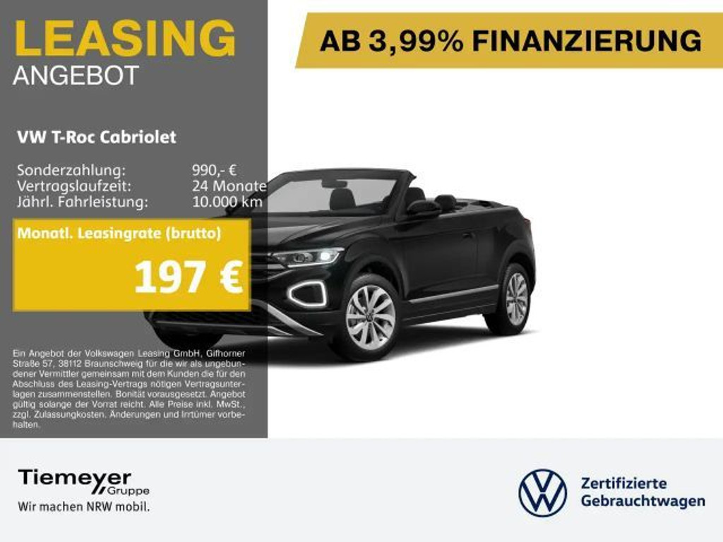 Volkswagen T-Roc Style Cabriolet 1.0 TSI