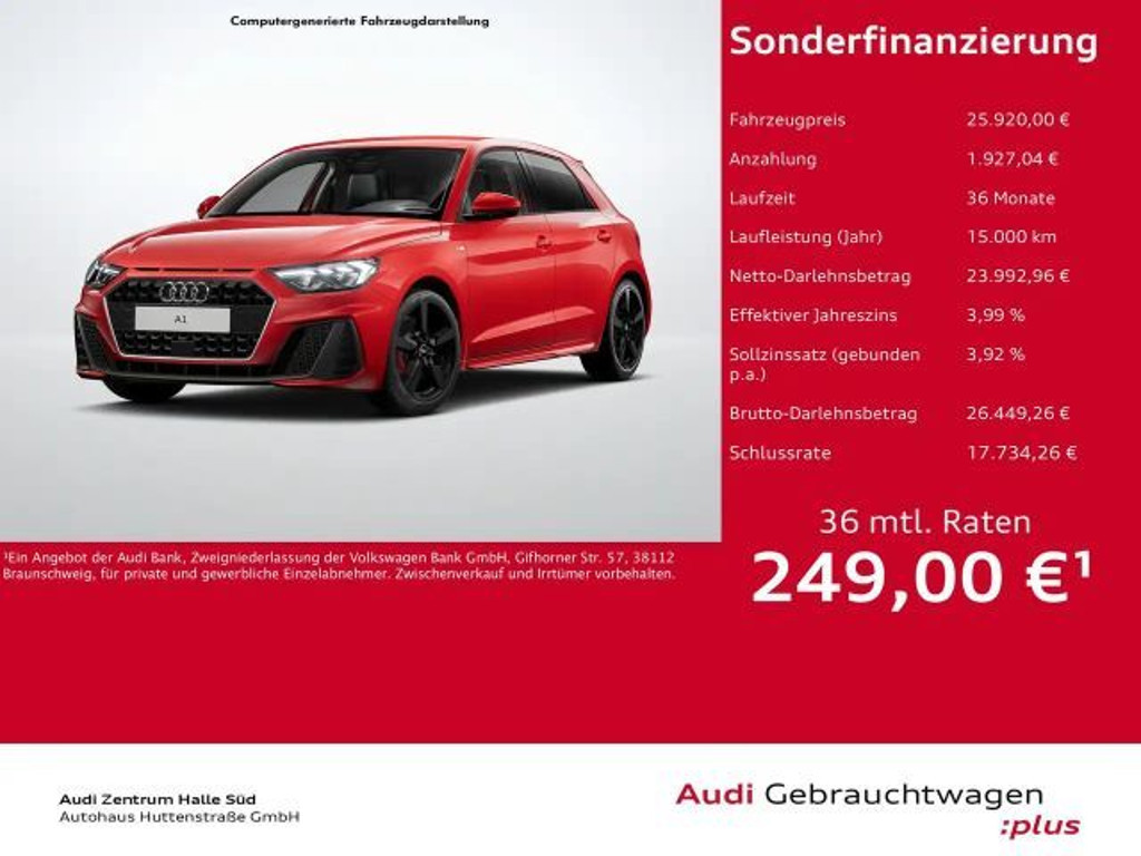 Audi A1 Sportback S-Line S-Tronic 30 TFSI