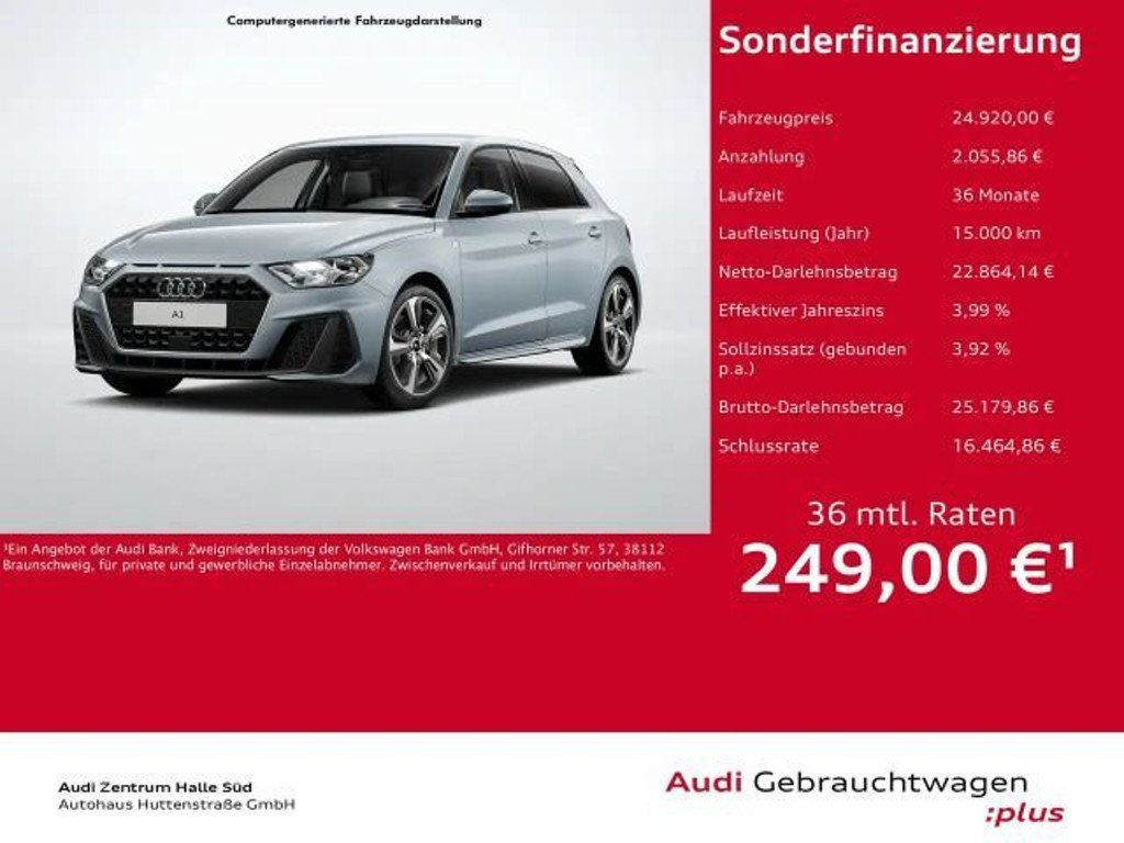 Audi A1 Sportback S-Line S-Tronic 25 TFSI