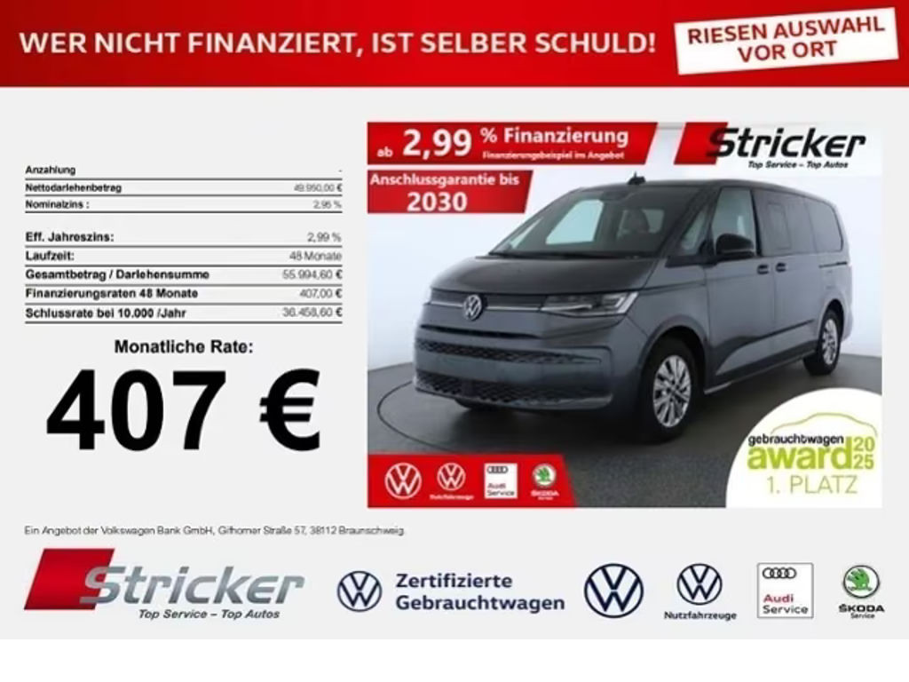 Volkswagen Multivan DSG 2.0 TDI Lang T7