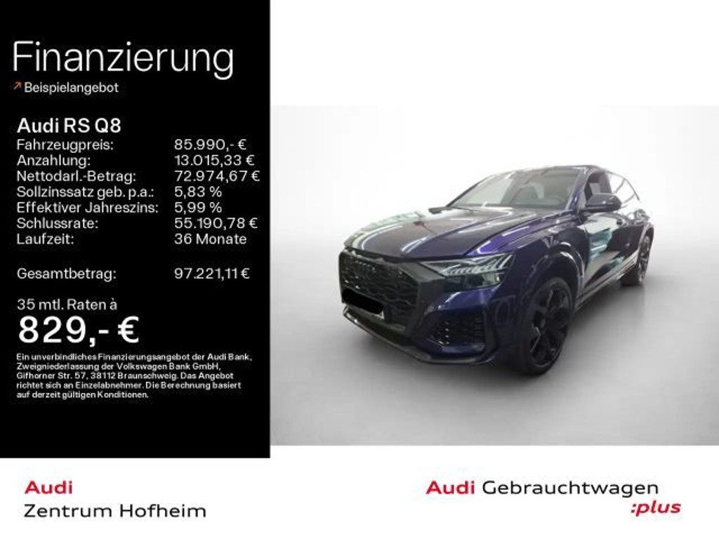 Audi RS Q8 *UPE191.117€*305km/h*Keramik*Pano*Carbon*H