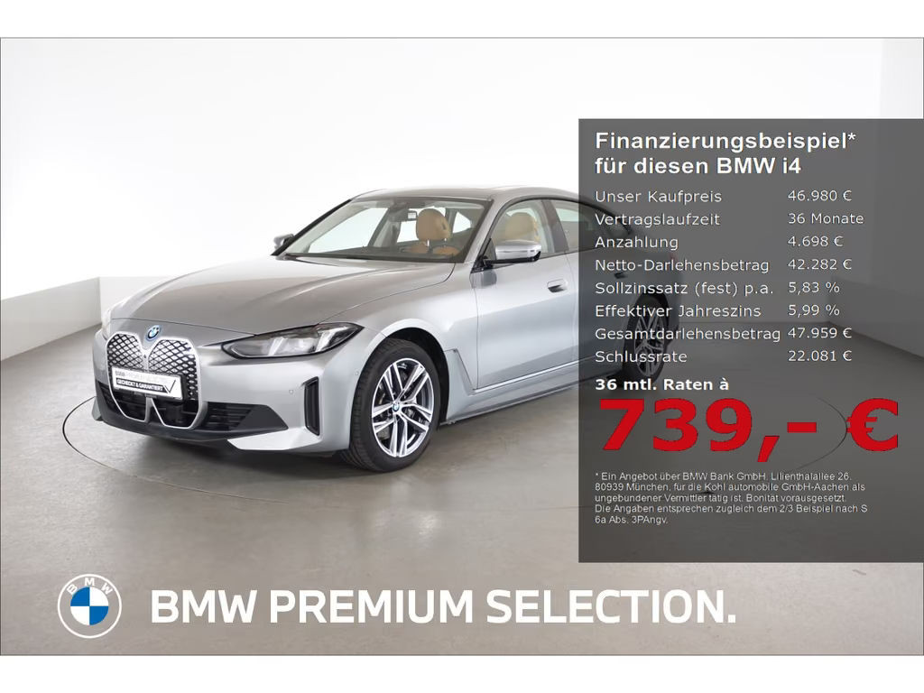 BMW i4 Coupé Gran Coupé Sedan eDrive40