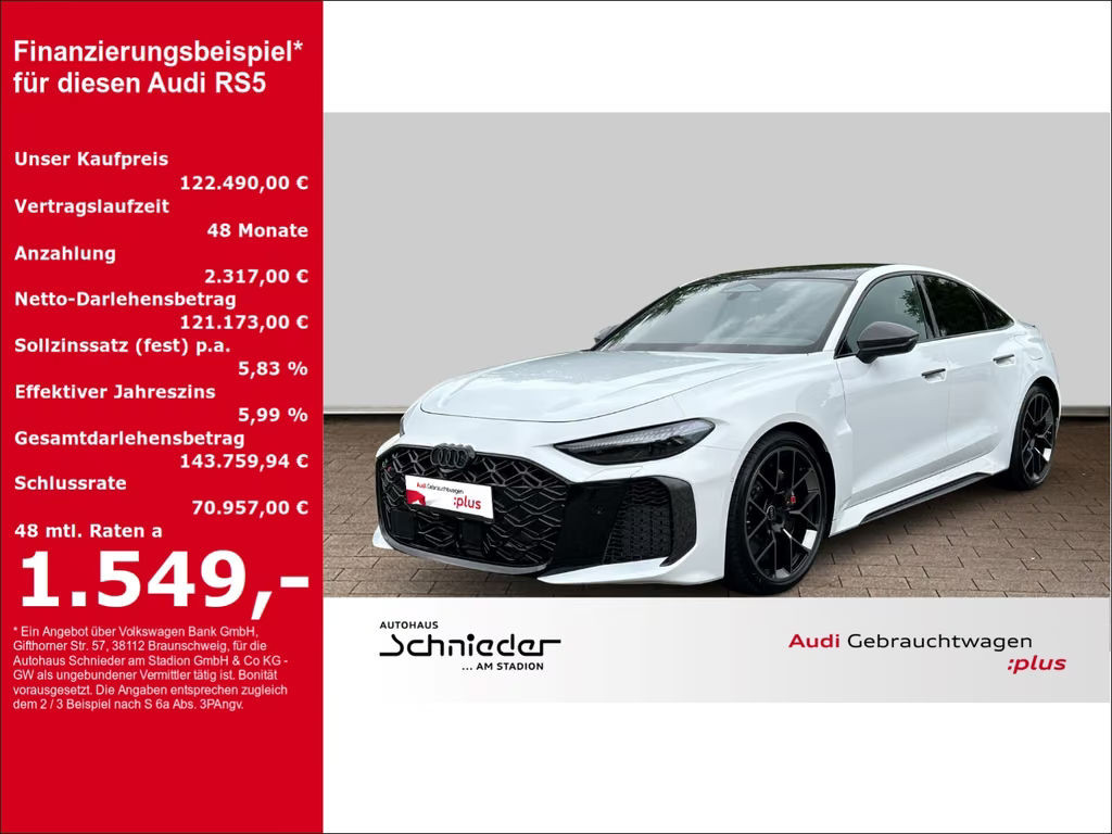 Audi RS5 LIMOUSINE+LED+TECHPRO+SPORTPAKET+CARBON+HUD