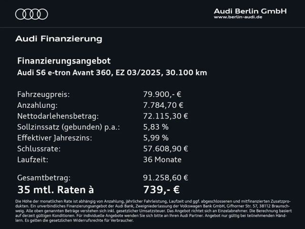 Audi S6 e-tron