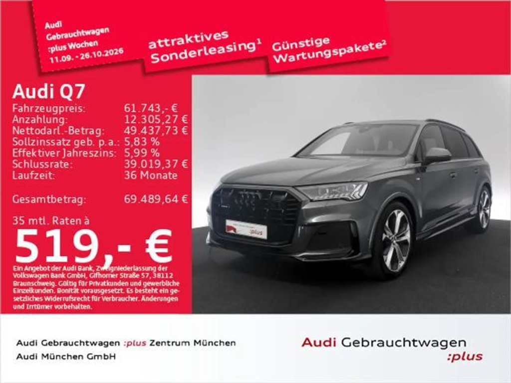 Audi Q7 Quattro S-Line 50 TDI
