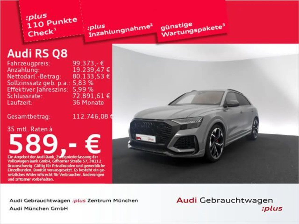 Audi RS Q8 Dynamik+/Keramik/Pano/StdHzg/AHK