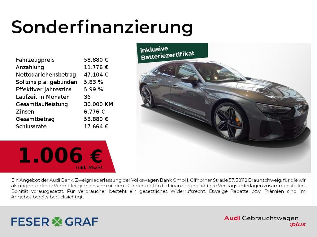 Audi RS e-tron GT 360Kamera/ Sitzbelüftung/ Head Up H