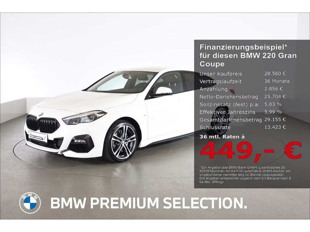 BMW 2 Serie 220 M-Sport Coupé Gran Coupé Sedan 220i