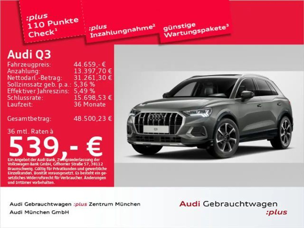 Audi Q3 Quattro S-Tronic 40 TFSI