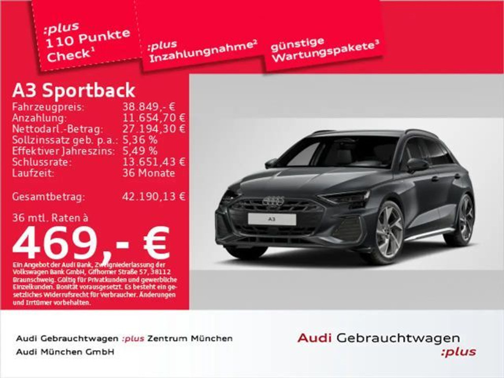 Audi A3 Sedan S-Line S-Tronic 35 TFSI