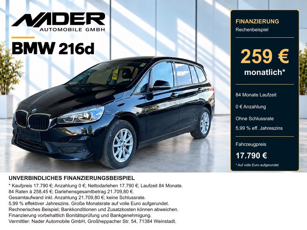 BMW 2 Serie 216 Gran Tourer Advantage pakket 216d